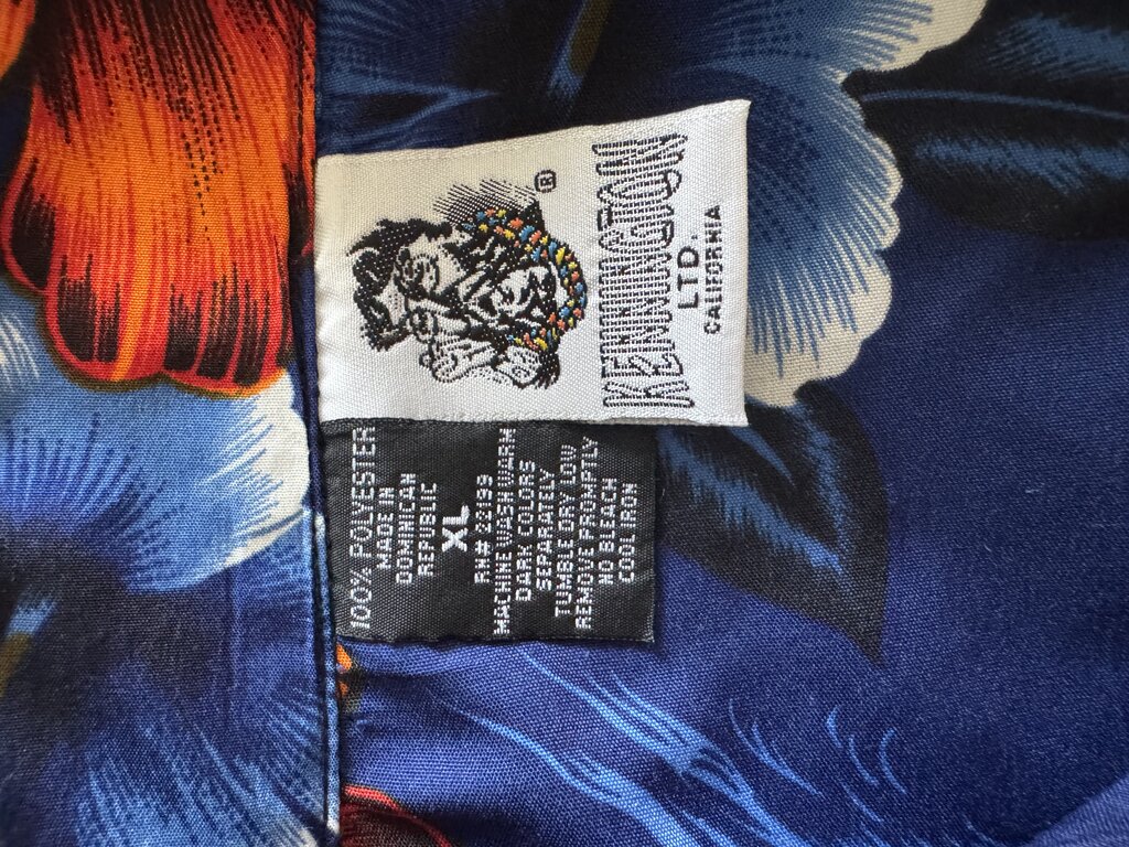 2000s Kennington Floral Shirt – Navy/Orange/Blue (XL)