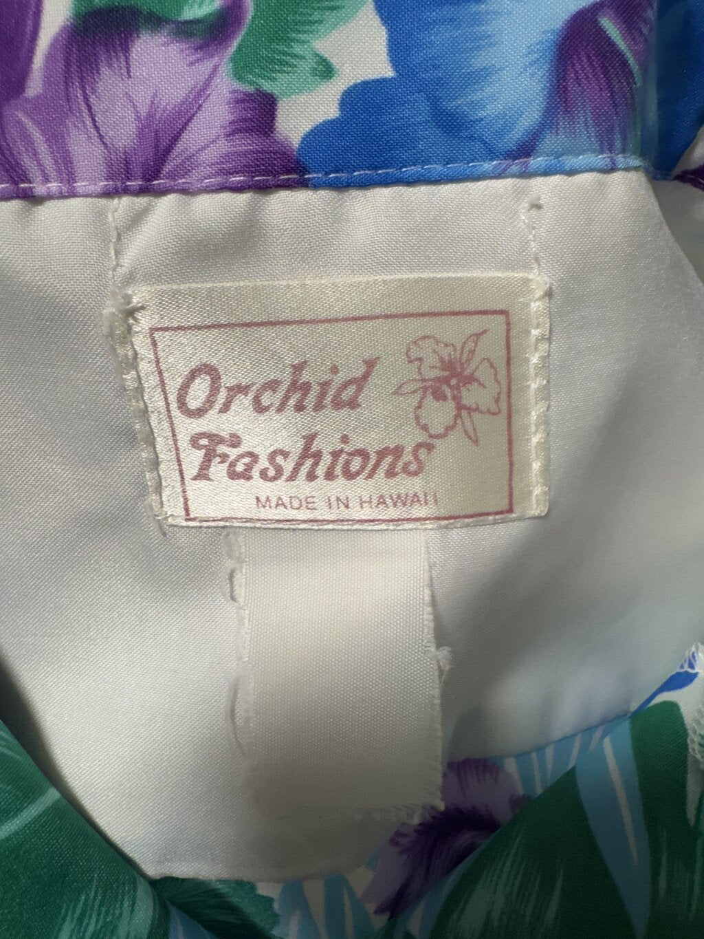1980s - Orchid Fashions Purple & Blue Hibiscus Shirt – Made in Hawaii