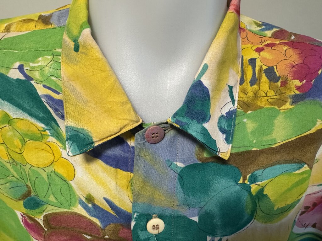 90s Jams World Abstract Brushstroke Shirt – Multicolor Rayon Art Print (XL)