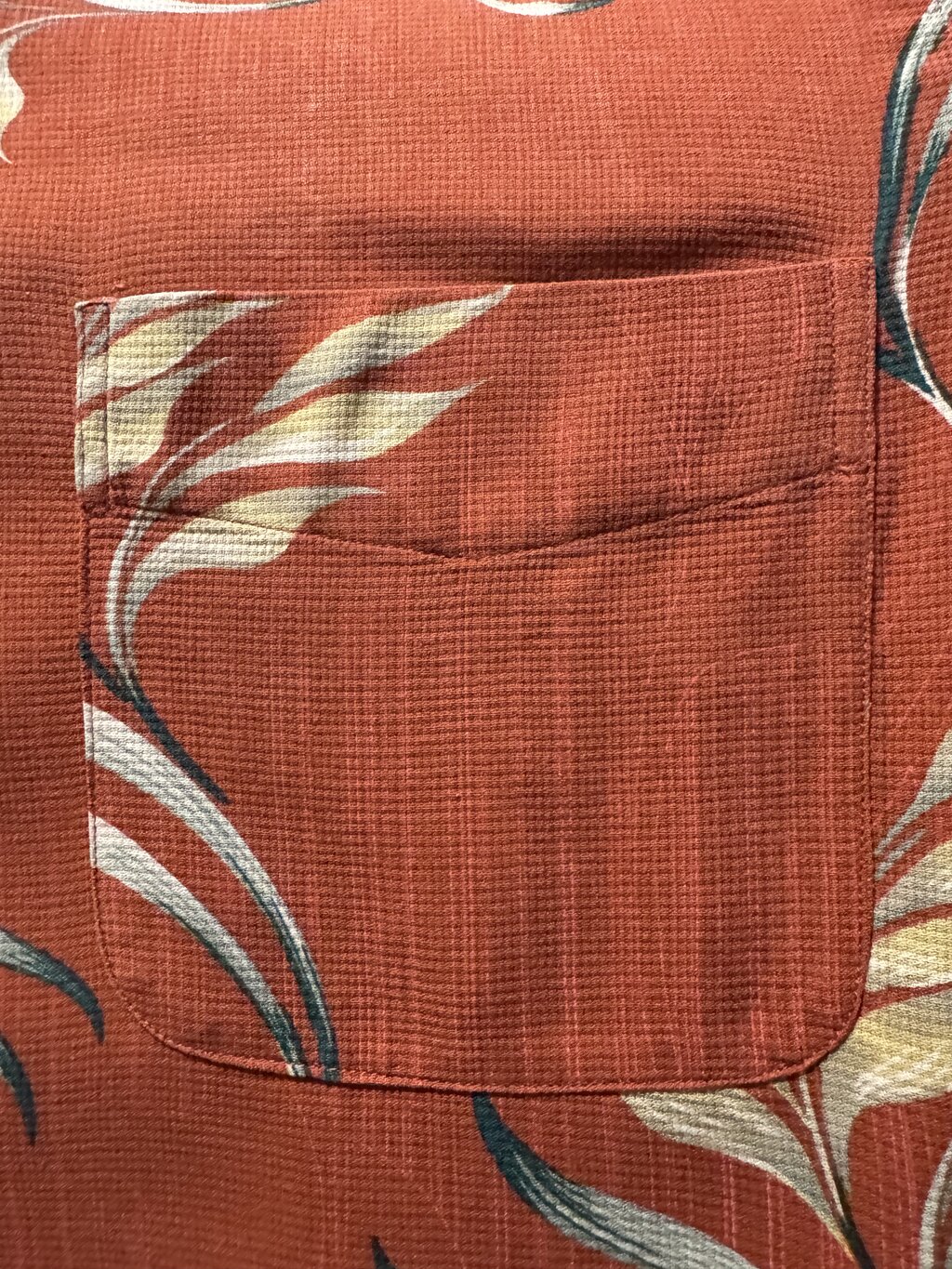 1990s Solitude Floral Shirt – Rust & Cream (XL)