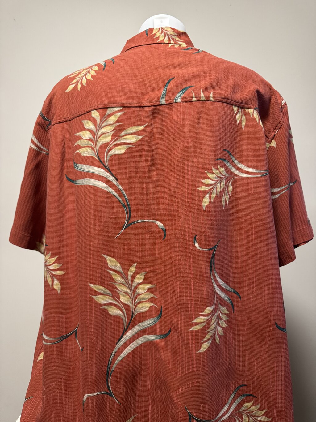 1990s Solitude Floral Shirt – Rust & Cream (XL)