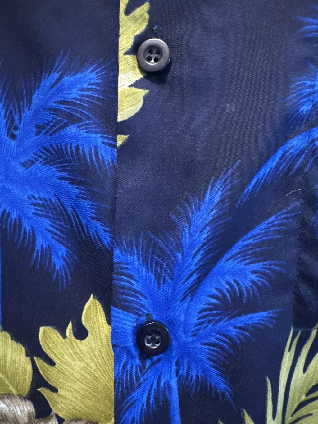 1990s Carib Cool Jungle Bamboo Shirt – Forest Green Rayon (L)