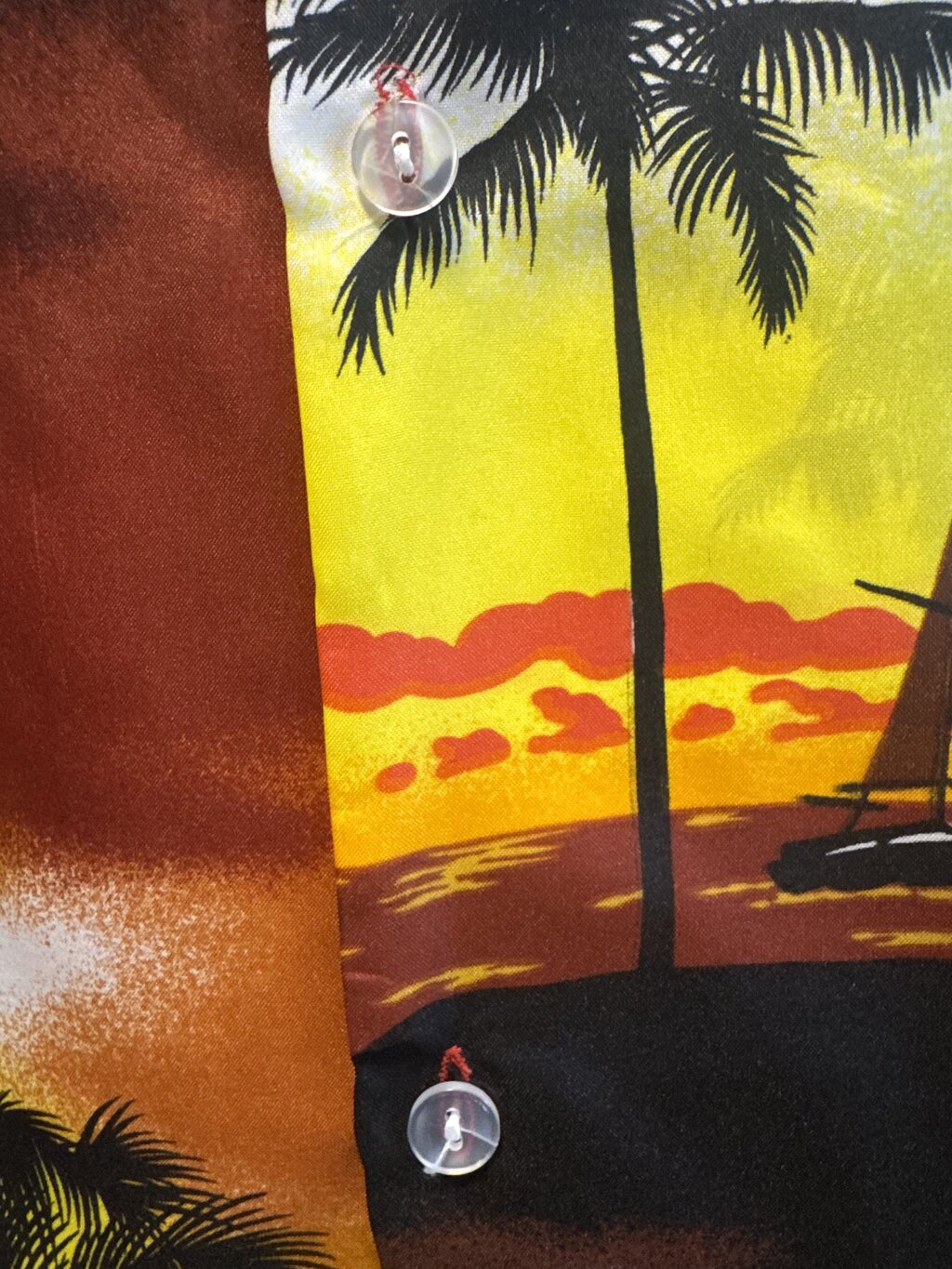 1990s Royal Creations Bamboo & Ginger Shirt – Deep Teal Rayon (L)