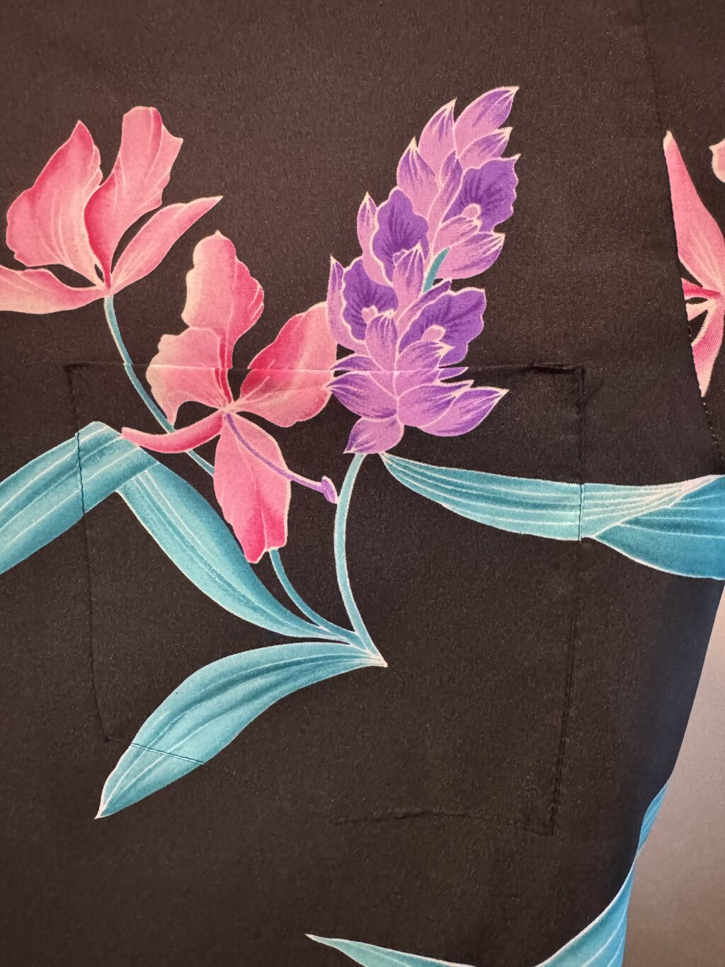 1960s Paradise Hawaii 4XL Shirt – Midnight Botanical with Jewel-Tone Florals