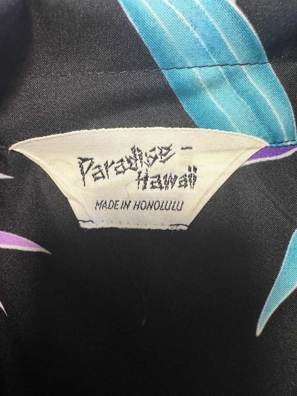 1960s Paradise Hawaii 4XL Shirt – Midnight Botanical with Jewel-Tone Florals