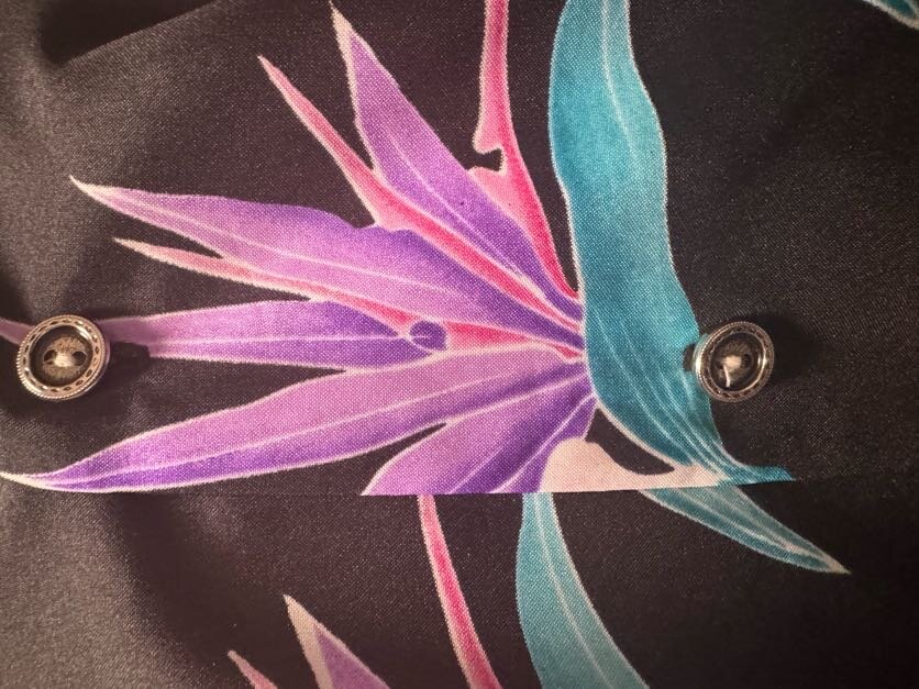 1960s Paradise Hawaii 4XL Shirt – Midnight Botanical with Jewel-Tone Florals