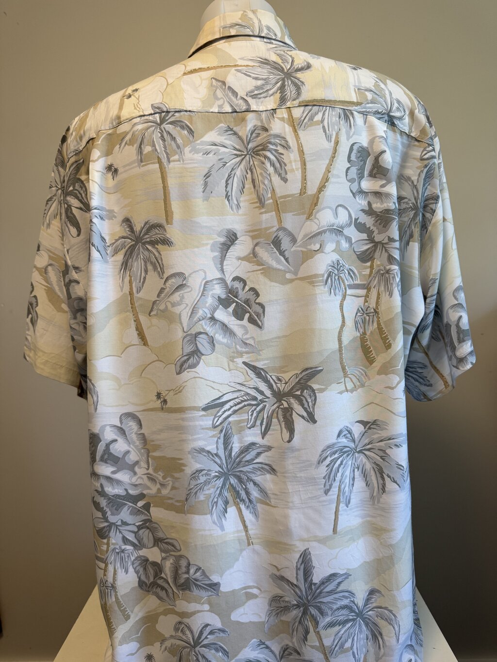 1990s Local Motion Beach Scene Shirt – Beige & Gray (XL)