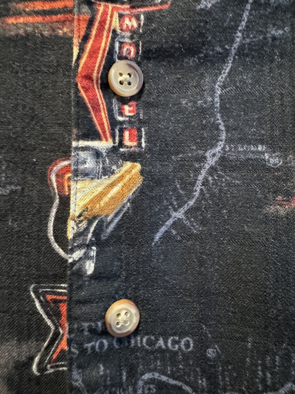 1990s North River Route 66 Shirt – Classic Cars & Neon Motel Lights (XL)