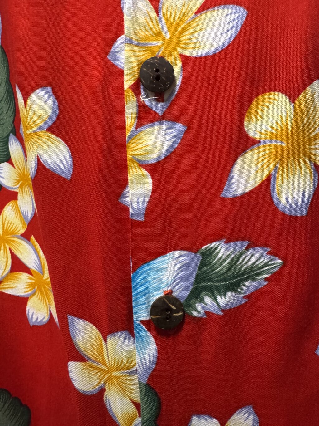 1990s Aloha Hut Floral Hibiscus & Plumeria Shirt – Red & Multi (XL)