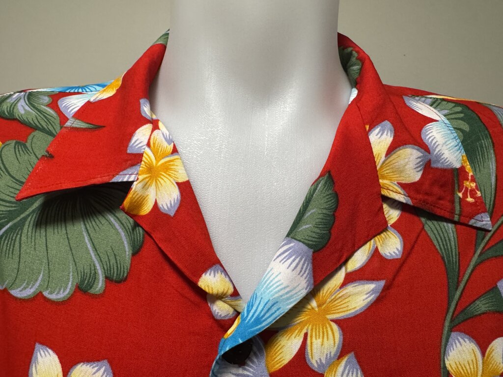 1990s Aloha Hut Floral Hibiscus & Plumeria Shirt – Red & Multi (XL)