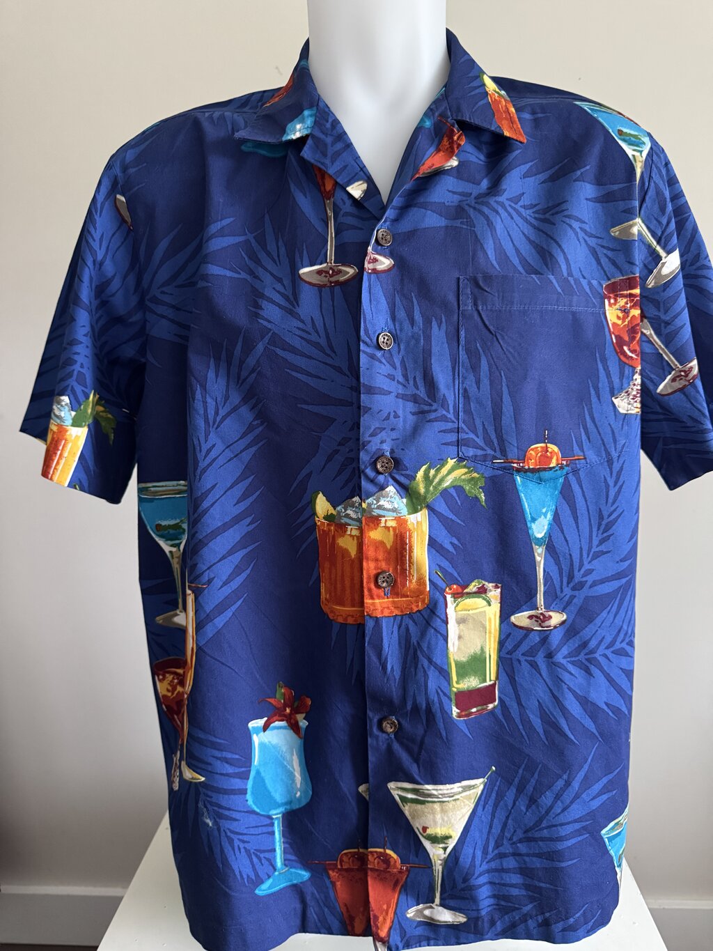 1990s Vintage RJC “Island Happy Hour” Cotton Shirt – Made in Hawaii, L