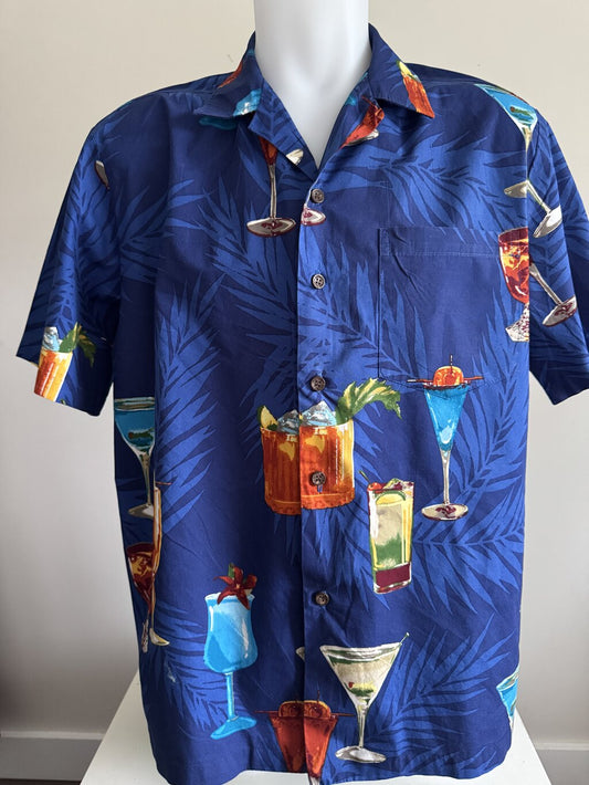 1990s Vintage RJC “Island Happy Hour” Cotton Shirt – Made in Hawaii, L