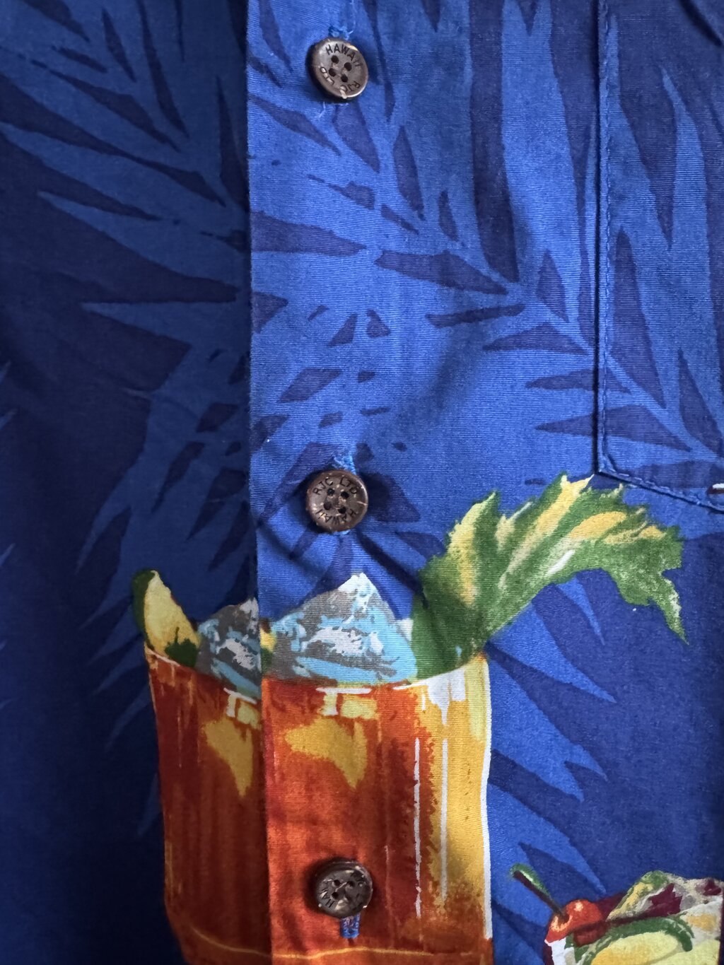 1990s Vintage RJC “Island Happy Hour” Cotton Shirt – Made in Hawaii, L