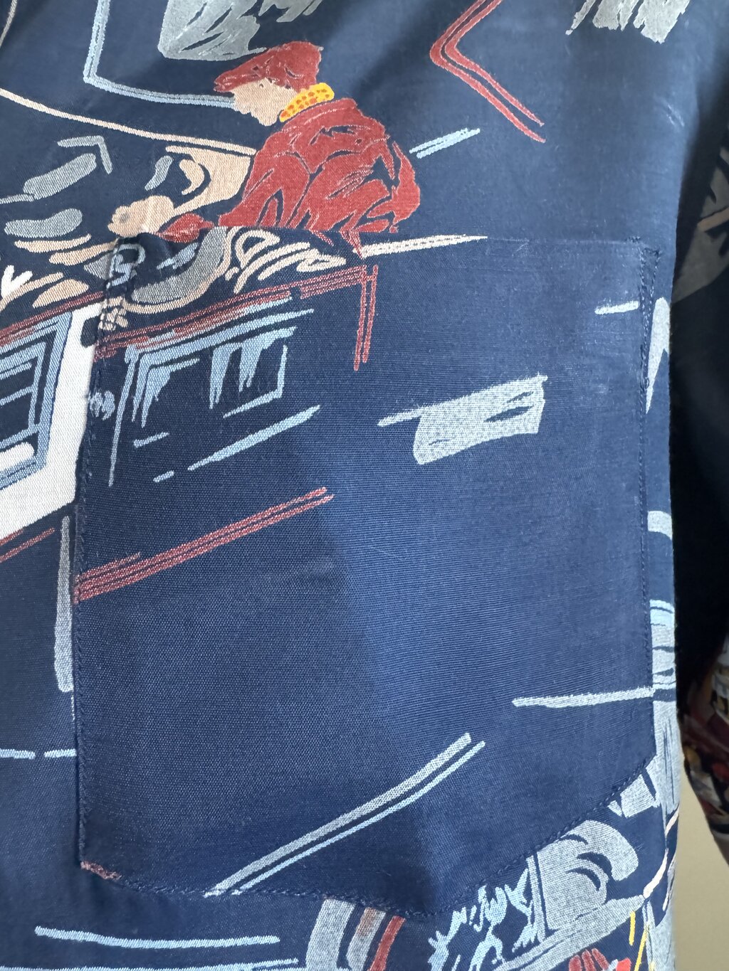 1990s Kennington People/Pinball Scene Shirt – Navy Multi (M)