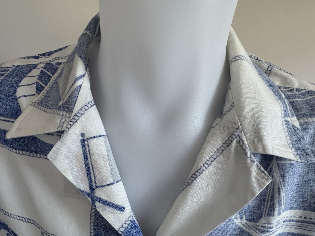 1980s (early-to-mid) - Kai Nani “Harbor Grid” Nautical Signal Flag Shirt – Made in Hawai‘i