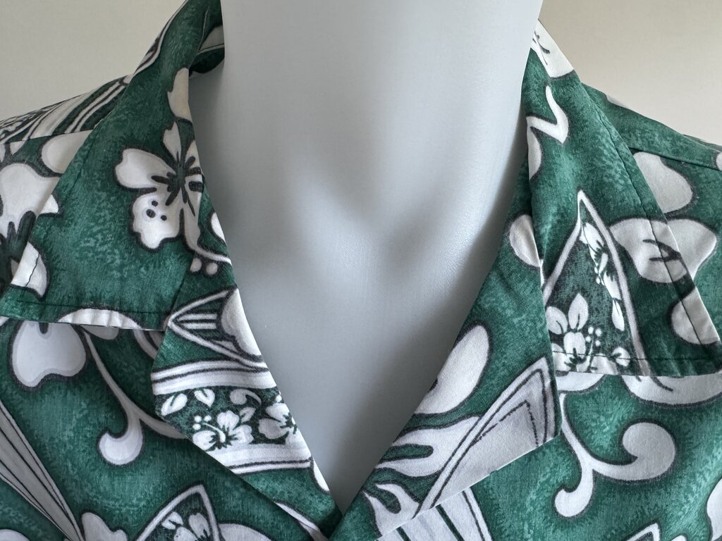 Late 1970s to Early 1980s - Vintage Black Point “Surf & Hibiscus” Hawaiian Shirt – Made in Hawaii