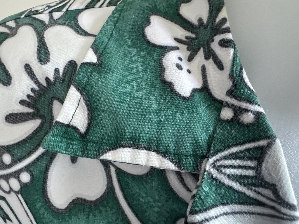 Late 1970s to Early 1980s - Vintage Black Point “Surf & Hibiscus” Hawaiian Shirt – Made in Hawaii