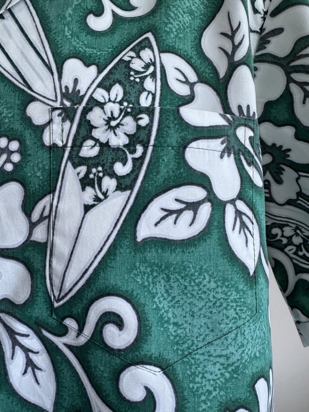 Late 1970s to Early 1980s - Vintage Black Point “Surf & Hibiscus” Hawaiian Shirt – Made in Hawaii