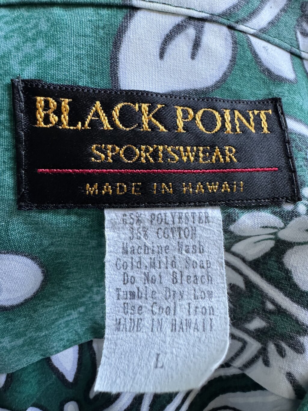 Late 1970s to Early 1980s - Vintage Black Point “Surf & Hibiscus” Hawaiian Shirt – Made in Hawaii