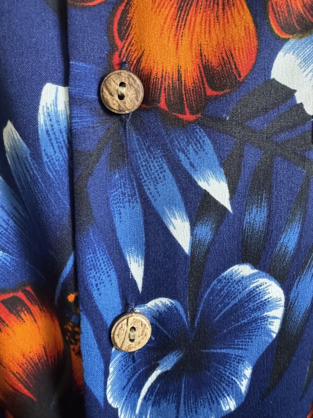 2000s Kennington Floral Shirt – Navy/Orange/Blue (XL)