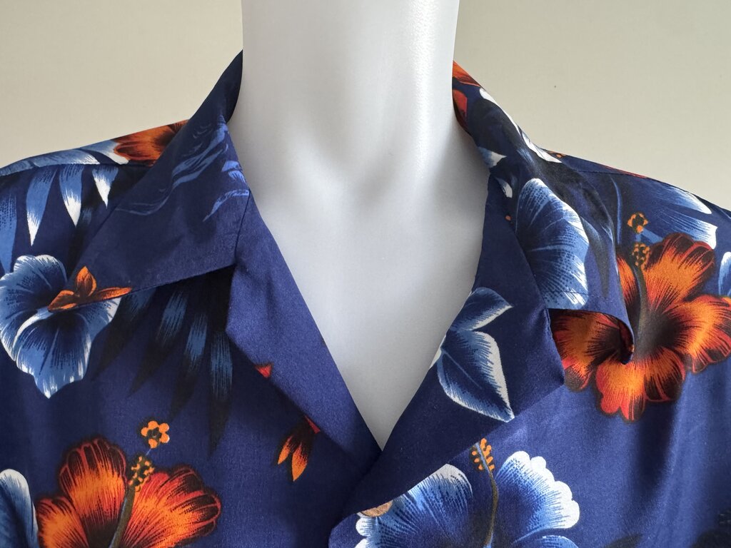 2000s Kennington Floral Shirt – Navy/Orange/Blue (XL)