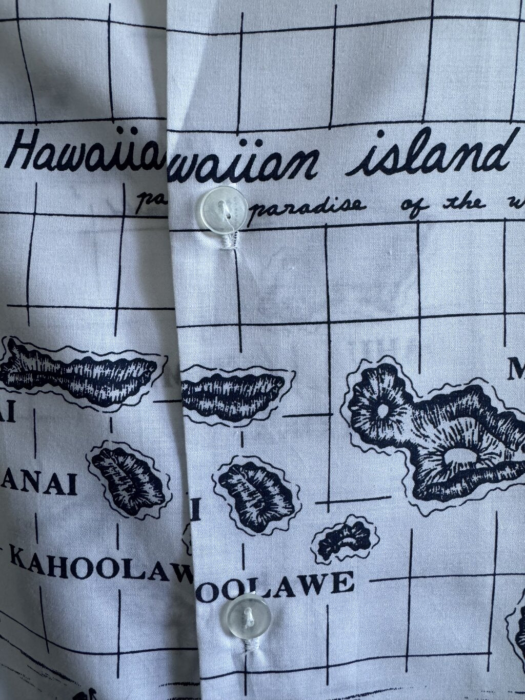 1980s - Vintage Casual Wear “Island Map & Anchor” Shirt – Made in Hawaii