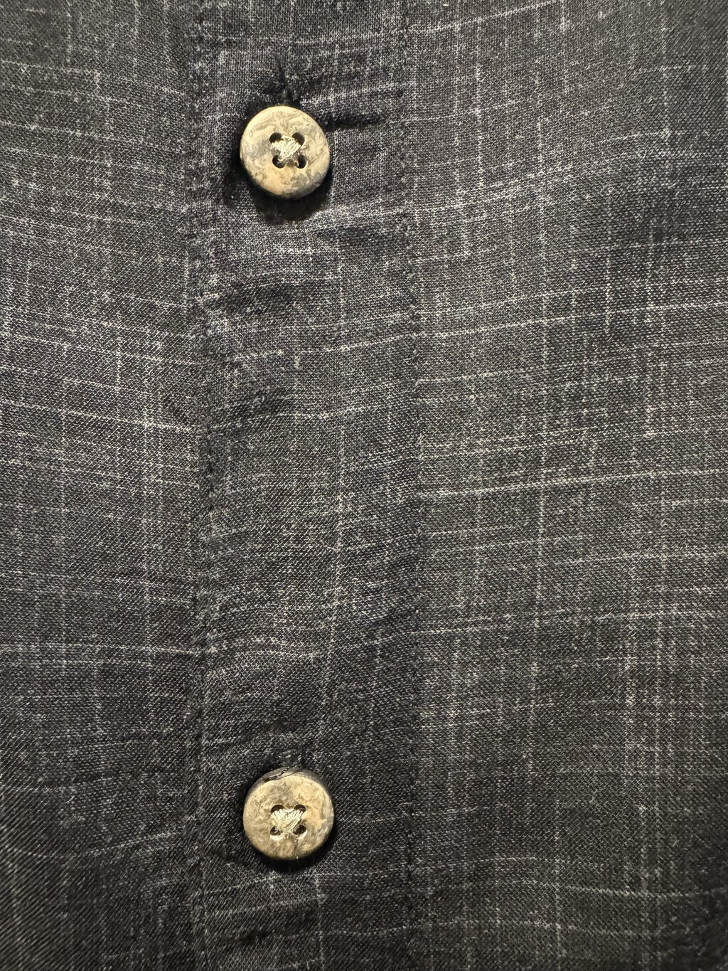 2000s Batik Bay Palm Panel Shirt – Charcoal & Cream (3XB)