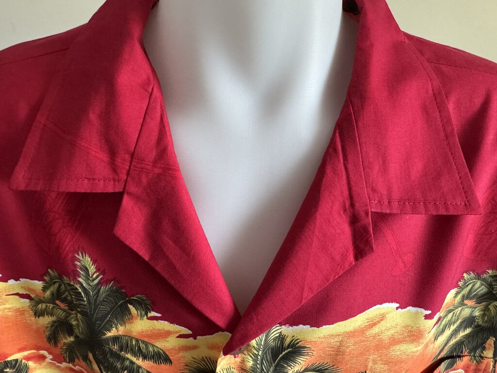 1990s–early 2000s - Molten Sunset Over Outrigger Bay – Hawaiian Reserve Collection (2XL)