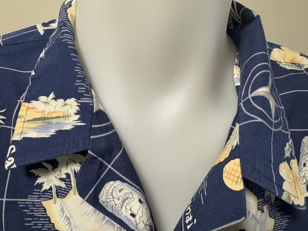 1990s–early 2000s - “Map of the Hawaiian Islands” – RJC Thick Cotton Scenic Shirt (2XL)