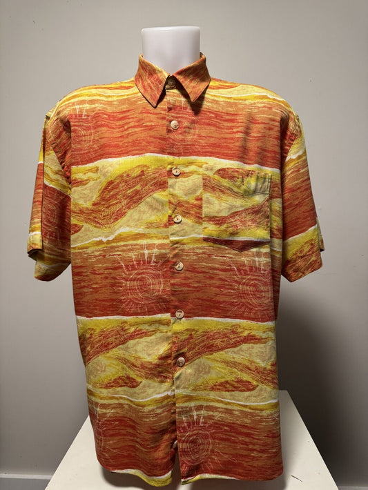 Late 1990s Victor Emmanuel Abstract Wave Rayon (L)
