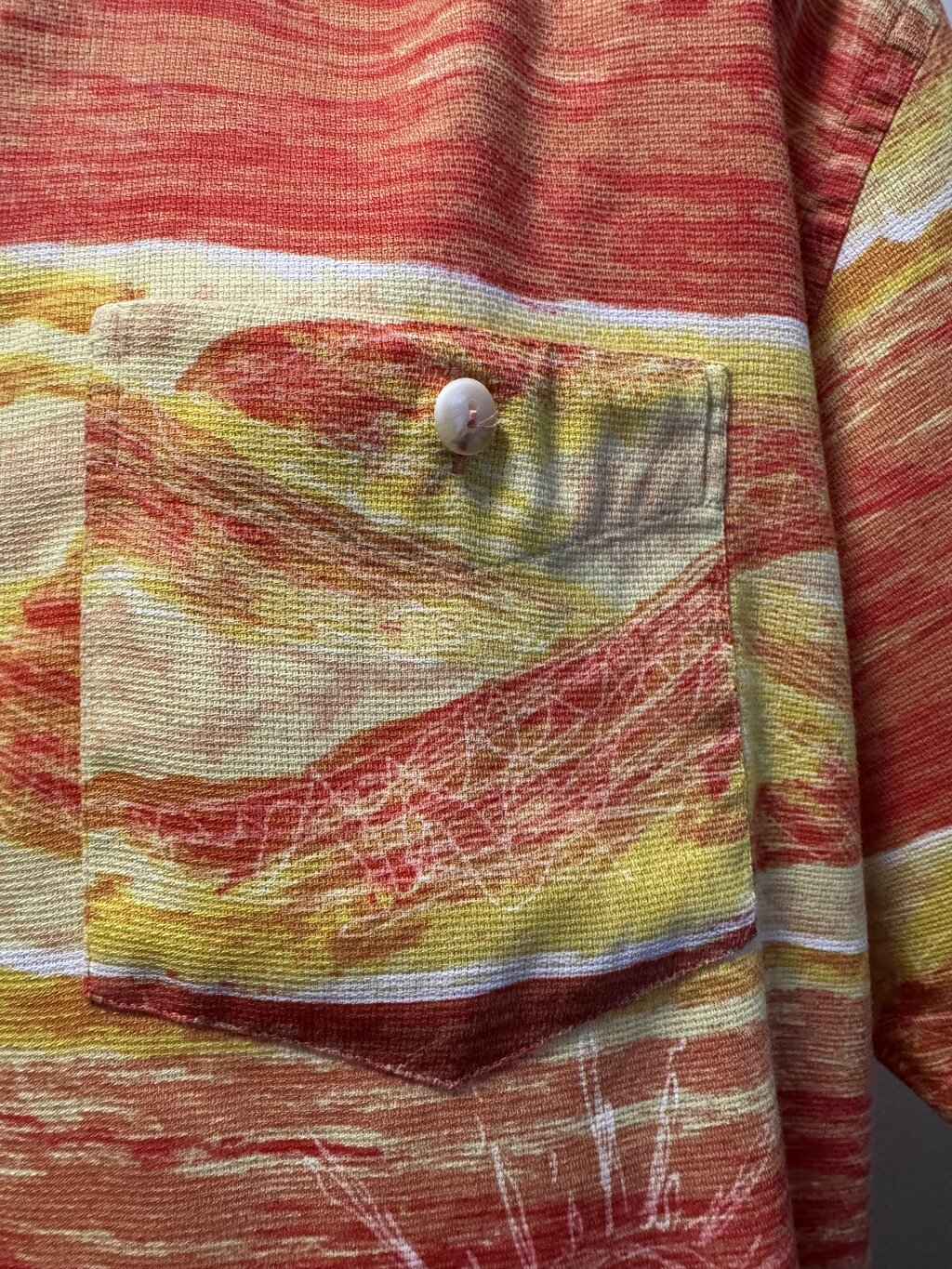 Late 1990s Victor Emmanuel Abstract Wave Rayon (L)