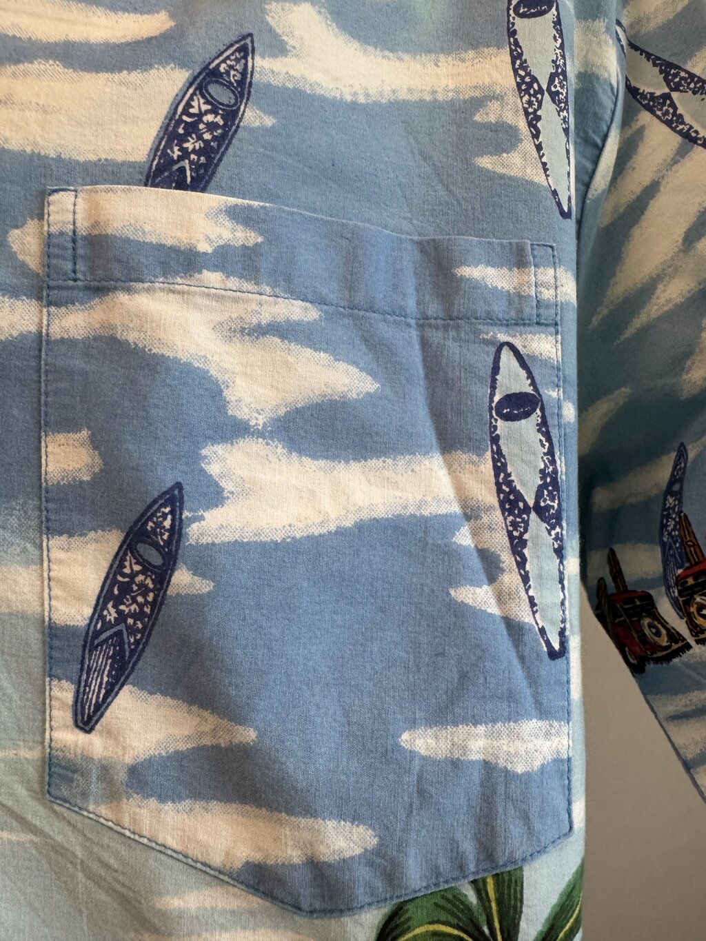 1990s–early 2000s - Surf Wagons & Tropic Skies – Steve & Barry’s XXL Cotton Hawaiian Shirt