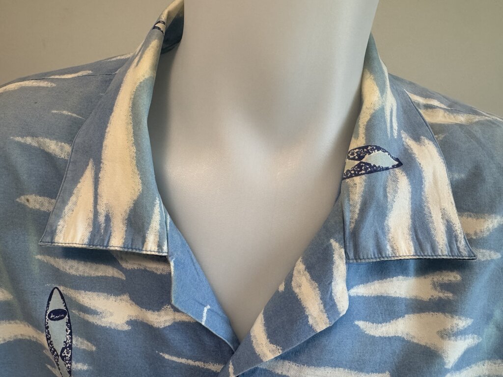 1990s–early 2000s - Surf Wagons & Tropic Skies – Steve & Barry’s XXL Cotton Hawaiian Shirt