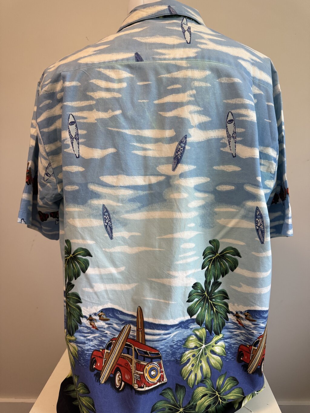 1990s–early 2000s - Surf Wagons & Tropic Skies – Steve & Barry’s XXL Cotton Hawaiian Shirt