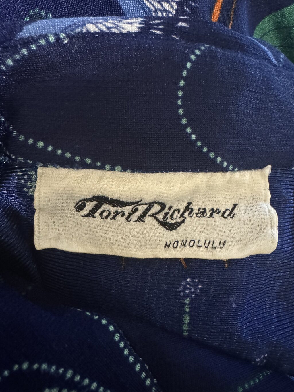 Tori Richard “Midnight Cascade” (1970s) — Rayon Shirt with Surreal Polynesian Motif