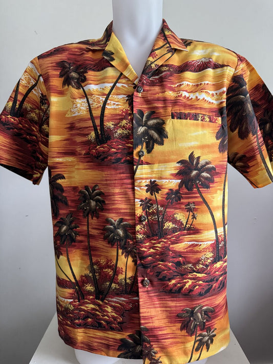 1990s–early 2000s - Royal Creations Lava Sunset Shirt – Made in Hawaii